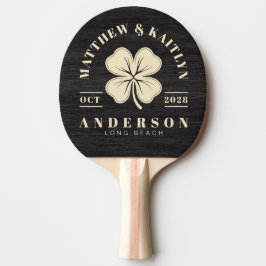 Raquete De Ping Pong Crestas de Casamento Modesto Trevo Irlandês da Sor