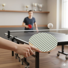 Raquete De Ping Pong Crie seu próprio padrão verde branco riscado