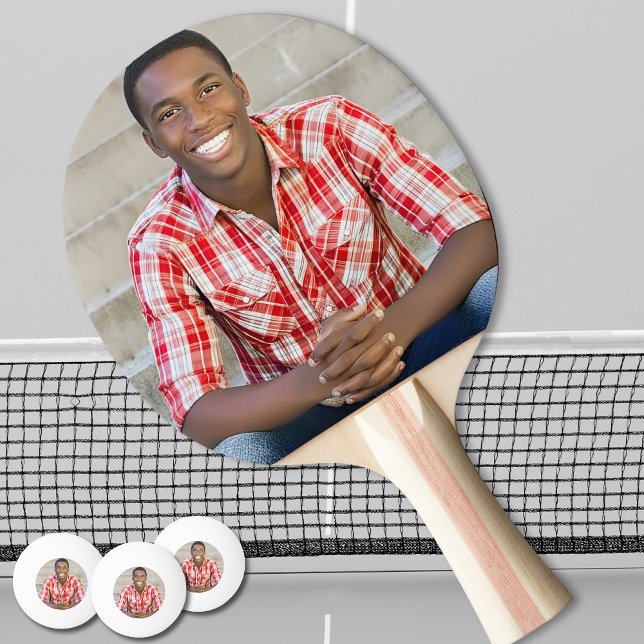 Raquete De Ping Pong Crie sua Própria Foto (Create your Own Photo Ping Pong Paddle)