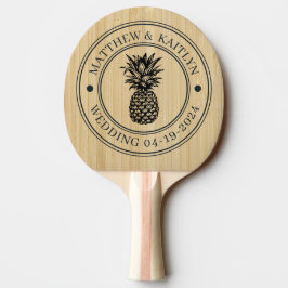 Raquete De Ping Pong Crista de Casamento de Abacaxi de Bambu Leve & Nom