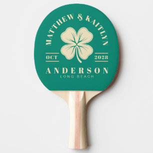 Raquete De Ping Pong Crista de Cunho de Casamento do Trívio Irlandês So