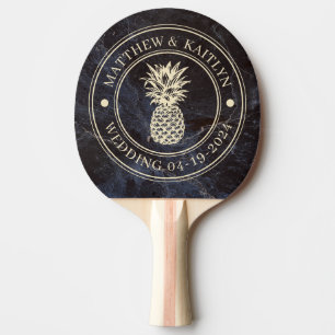 Raquete De Ping Pong Cristas de Casamento de Pedra Escura Modesta com A