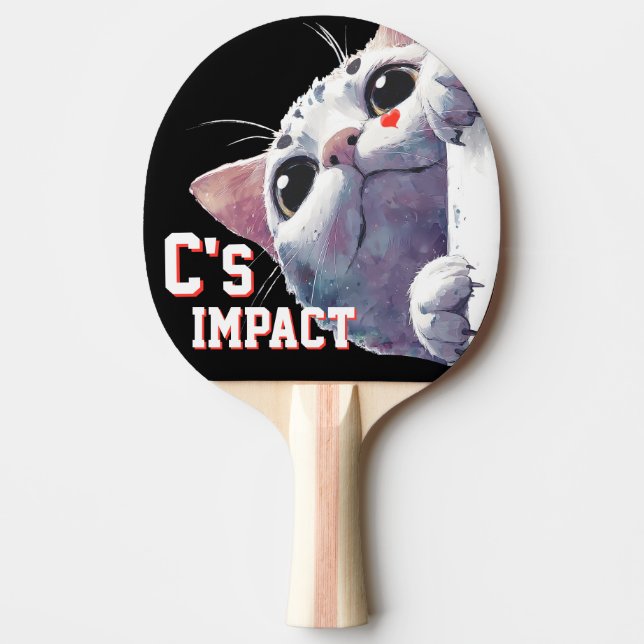 Raquete De Ping Pong C's IMPACT Cute Cat  (Frente)