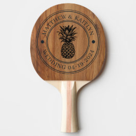 Raquete De Ping Pong Cume de Casamento de Abacaxi de Madeira de Bordo &