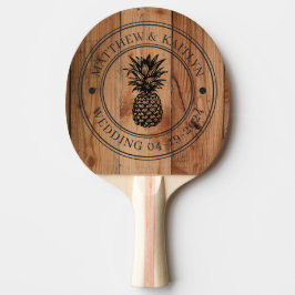 Raquete De Ping Pong Cume de Casamento de Abacaxi em Pinho Cortado Gros