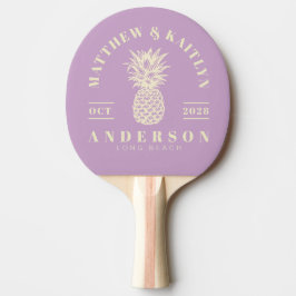 Raquete De Ping Pong Cume de Casamento de Lilás Tropical de Abacaxi de 