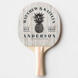 Raquete De Ping Pong Cumeeira de Casamento de Abacaxi Tropical com Made