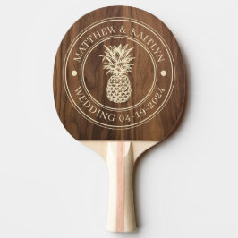 Raquete De Ping Pong Cumeeira de Noiva de Abacaxi de Madeira de Noz