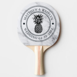 Raquete De Ping Pong Cumeeira de Noiva de Abacaxi de Pinho Branco Limpo