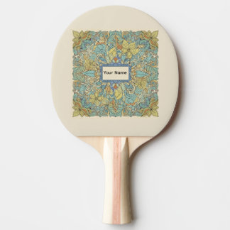Raquete De Ping Pong Custom Name Artistic Zentangle Ping Pong Paddle