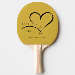 Raquete De Ping Pong Custom Text Ping Pong Paddle Wedding FavorKeepsake