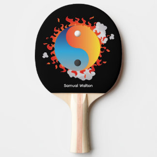 Raquete De Ping Pong Custom Ying Yang, Zen Taoism Symbol, Male Female 