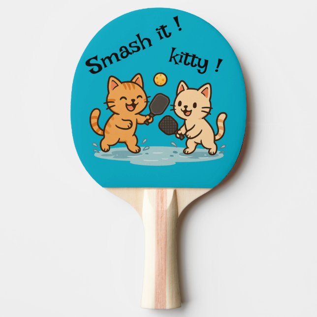 Raquete De Ping Pong Cute Cat Pickleball Ping Pong Paddle (Frente)