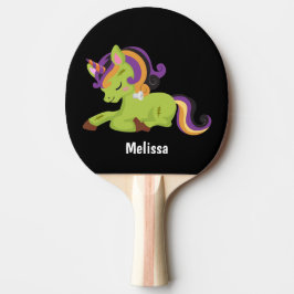 Raquete De Ping Pong Cute Frankenstein Unicorn Halloween