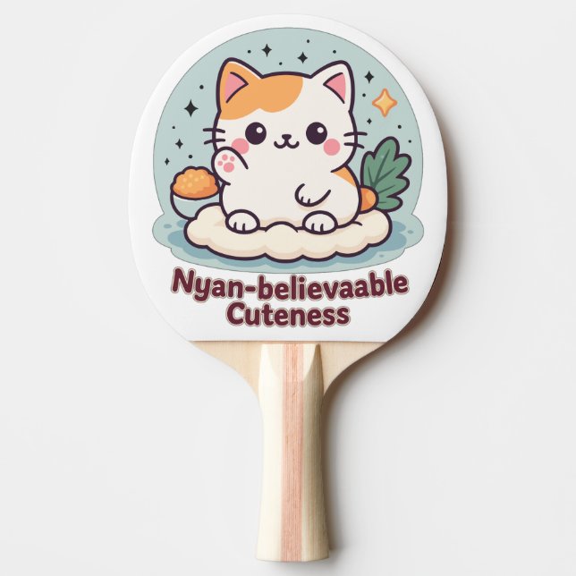 Raquete De Ping Pong Cutensidade Acreditável Nyan - Gato Kawaii Cute (Frente)