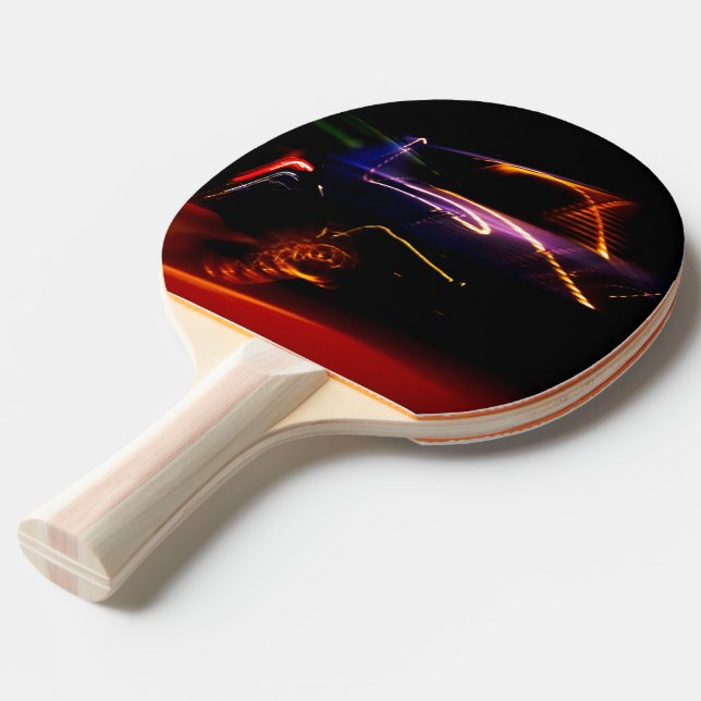 Raquete De Ping Pong dança de carro roxo (Frente inclinada)
