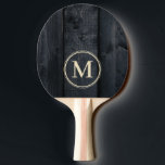 Raquete De Ping Pong Dark Burnt Wood Monogram<br><div class="desc">Dark Burnt Wood Monogram Ping Pong Paddle carries a refined sense of character that feels both timeless and personal. Deep, rich tones create a bold visual presence while the classic monogram design brings an air of understated elegance to the table. The overall look balances sophistication with the lighthearted spirit of...</div>