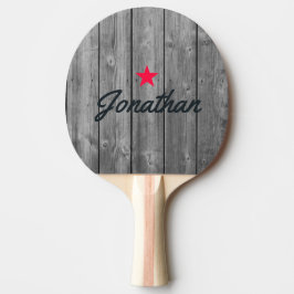 Raquete De Ping Pong Dark Clean Gray Wood Vintage Star Signature