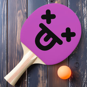Raquete De Ping Pong Dazy Tongue Out Face Purple Ping Pong Pong Paddle