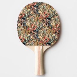 Raquete de Ping Pong de Arte Abstrata