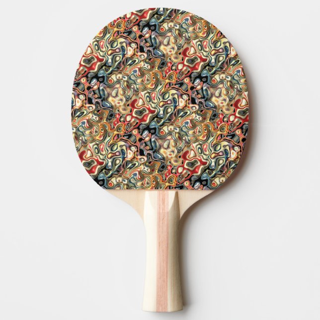 Raquete de Ping Pong de Arte Abstrata (Frente)