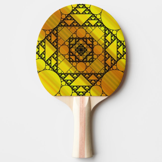 Raquete de Ping Pong de Geometria Fractal (Frente)