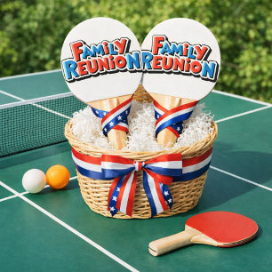 Raquete de Ping Pong de Reunião de Família
