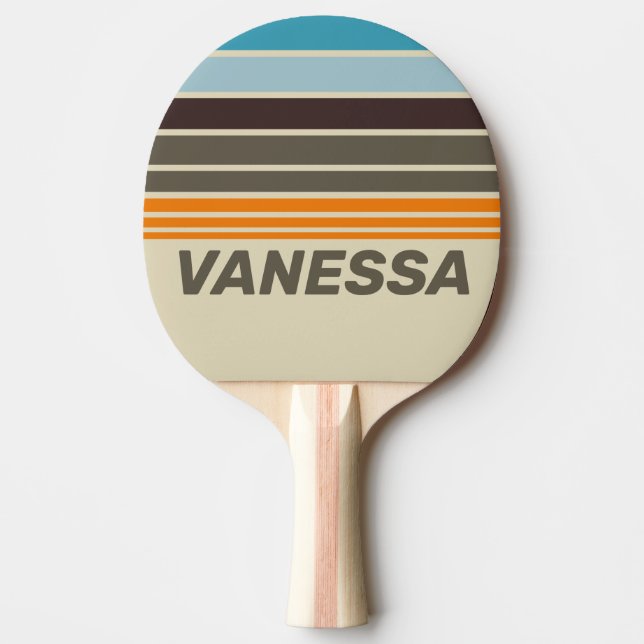 Raquete De Ping Pong Dedal-de-raposa Faixa Horizontal de Ferrugem com N (Frente)