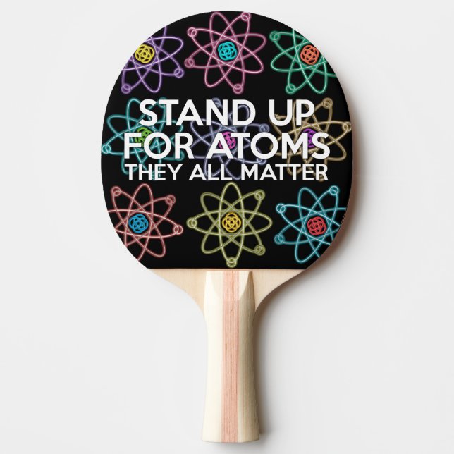 RAQUETE DE PING PONG DEFIJA OS ÁTOMOS (Frente)
