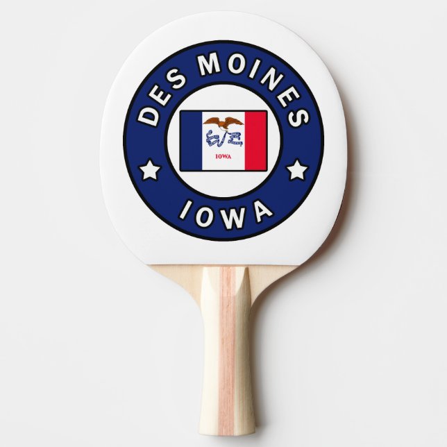 Raquete De Ping Pong Des Moines Iowa (Frente)