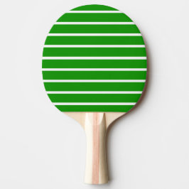 Raquete De Ping Pong Desenho de Listras Verdes e Brancas