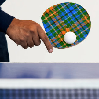 Raquete De Ping Pong Desenho Xadrez Escocês Laranja Verde Azul