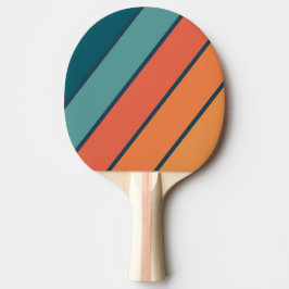 Raquete De Ping Pong Deserto Cactus Nascer do Sol Bold Listrado