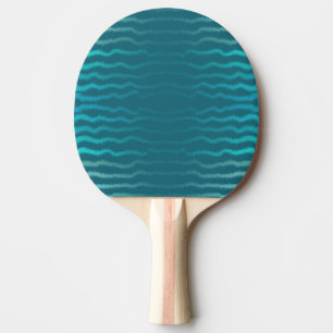Raquete De Ping Pong Design abstrato da onda de turquesa salgada da pra
