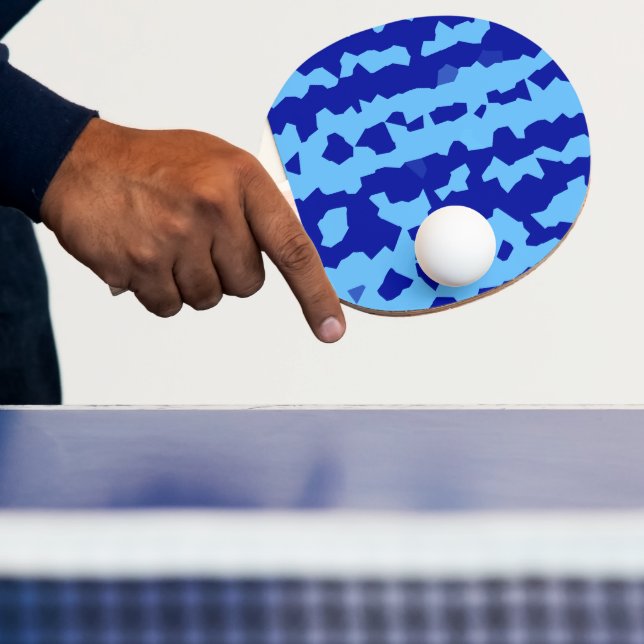Raquete De Ping Pong Design Abstrato Irregular Azul Ciano (Insitu)