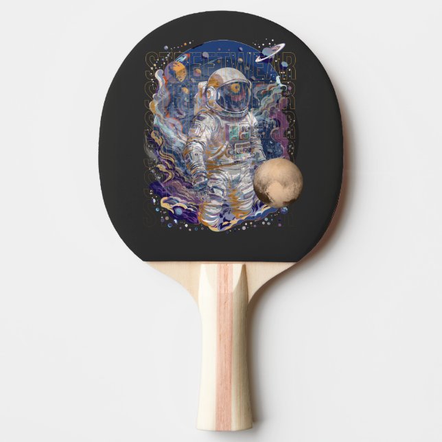 Raquete De Ping Pong Design astronauta (Frente)