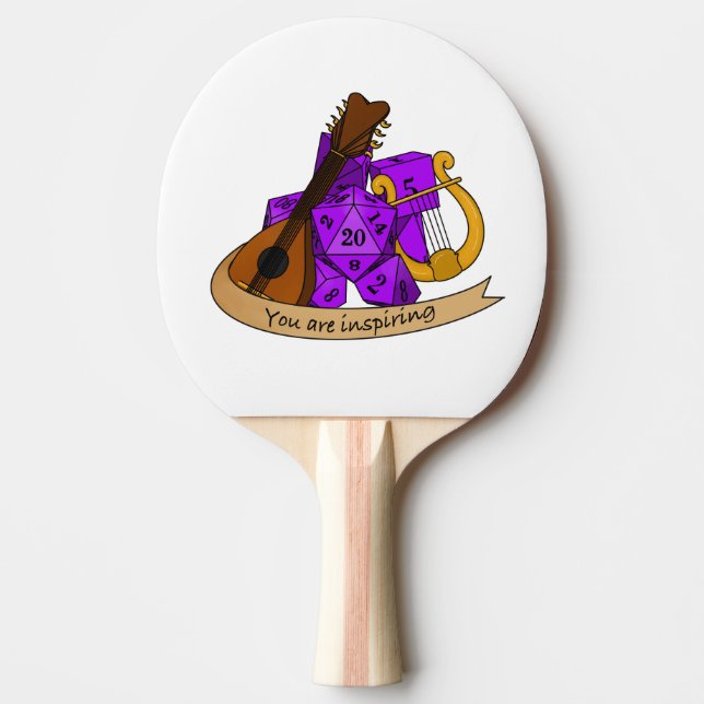 Raquete De Ping Pong Design de Bard Dice (Frente)