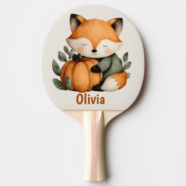 Raquete De Ping Pong Design de Dia das Bruxas Personalizadas da Pumpkin (Frente)