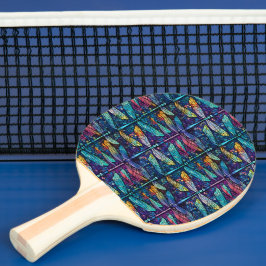 Raquete De Ping Pong Design de Dragonfly de vidro