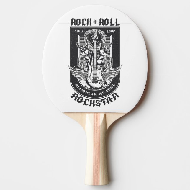 Raquete De Ping Pong Design de Guitar Rock (Frente)
