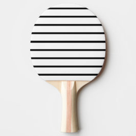 Raquete De Ping Pong Design de Listras Brancas e Pretas