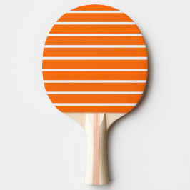 Raquete De Ping Pong Design de Listras Laranja e Branco