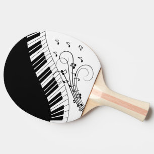 Raquete De Ping Pong Design de Música do Teclado Piano