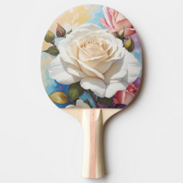 Raquete De Ping Pong Design de pintura Rose Bouquet