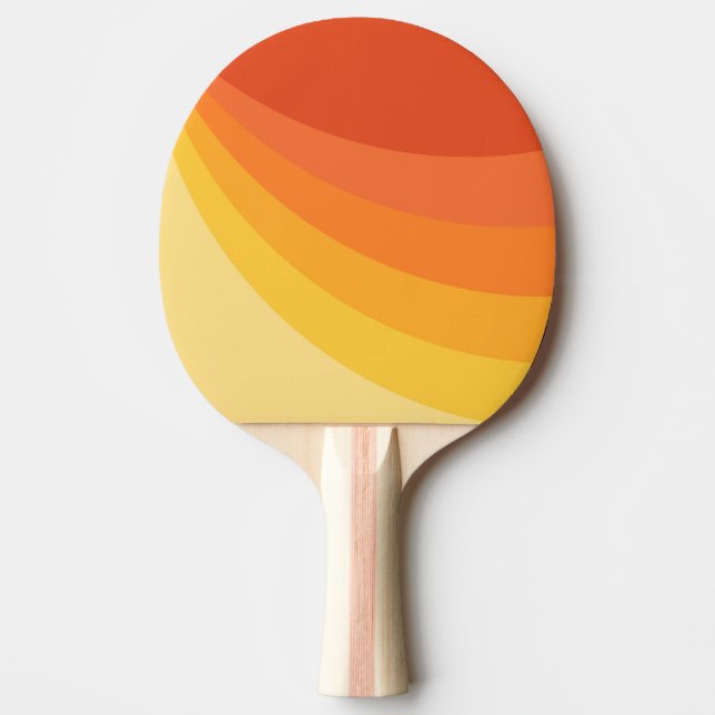 Raquete De Ping Pong Design de raios solares laranja e amarelo-estilo r (Frente)