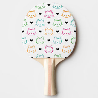 Raquete De Ping Pong Design de Tema de Gato Fofo