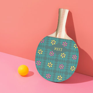 Raquete De Ping Pong design de tênis de esportes com padrão feminino