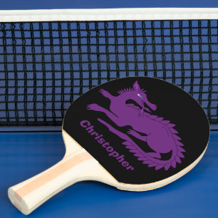 Raquete De Ping Pong Design do Dragão Roxo