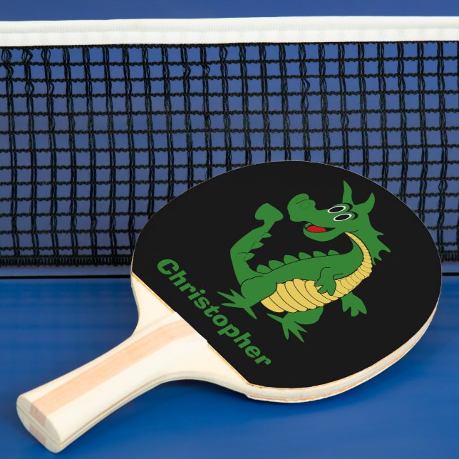 Raquete De Ping Pong Design do Dragão Verde (Insitu)