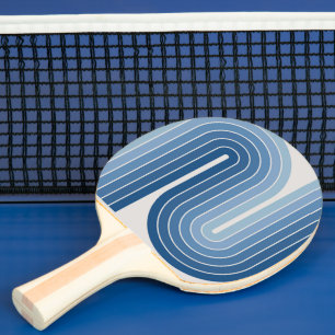 Raquete De Ping Pong Design Geométrico Vintage com Estilo Retro dos Ano